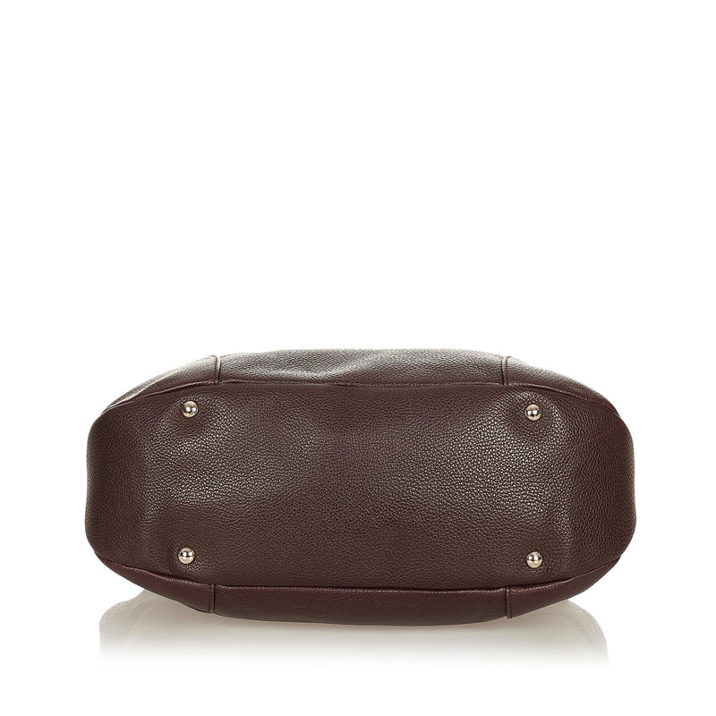 Salvatore Ferragamo Gancini Leather Handbag (SHG-26953)
