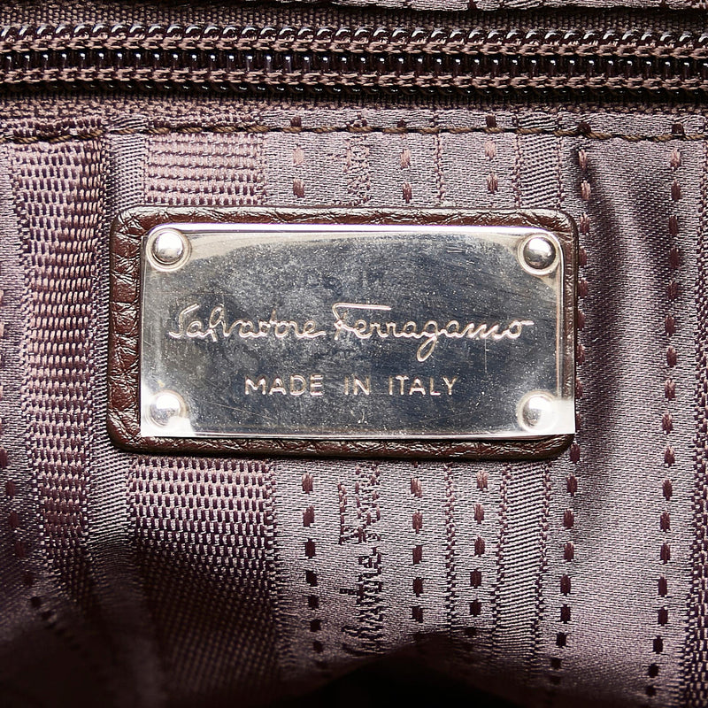 Salvatore Ferragamo Gancini Leather Handbag (SHG-26953)
