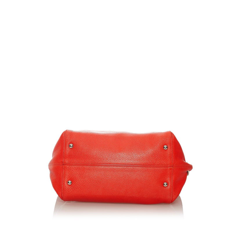 Salvatore Ferragamo Gancini Leather Handbag (SHG-27557)