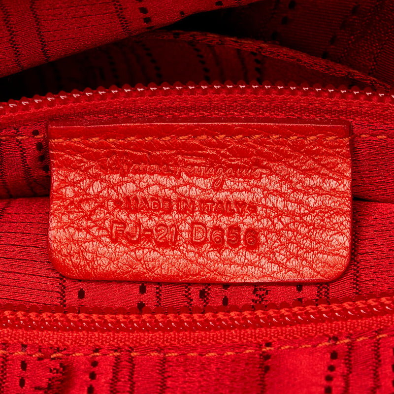 Salvatore Ferragamo Gancini Leather Handbag (SHG-27557)