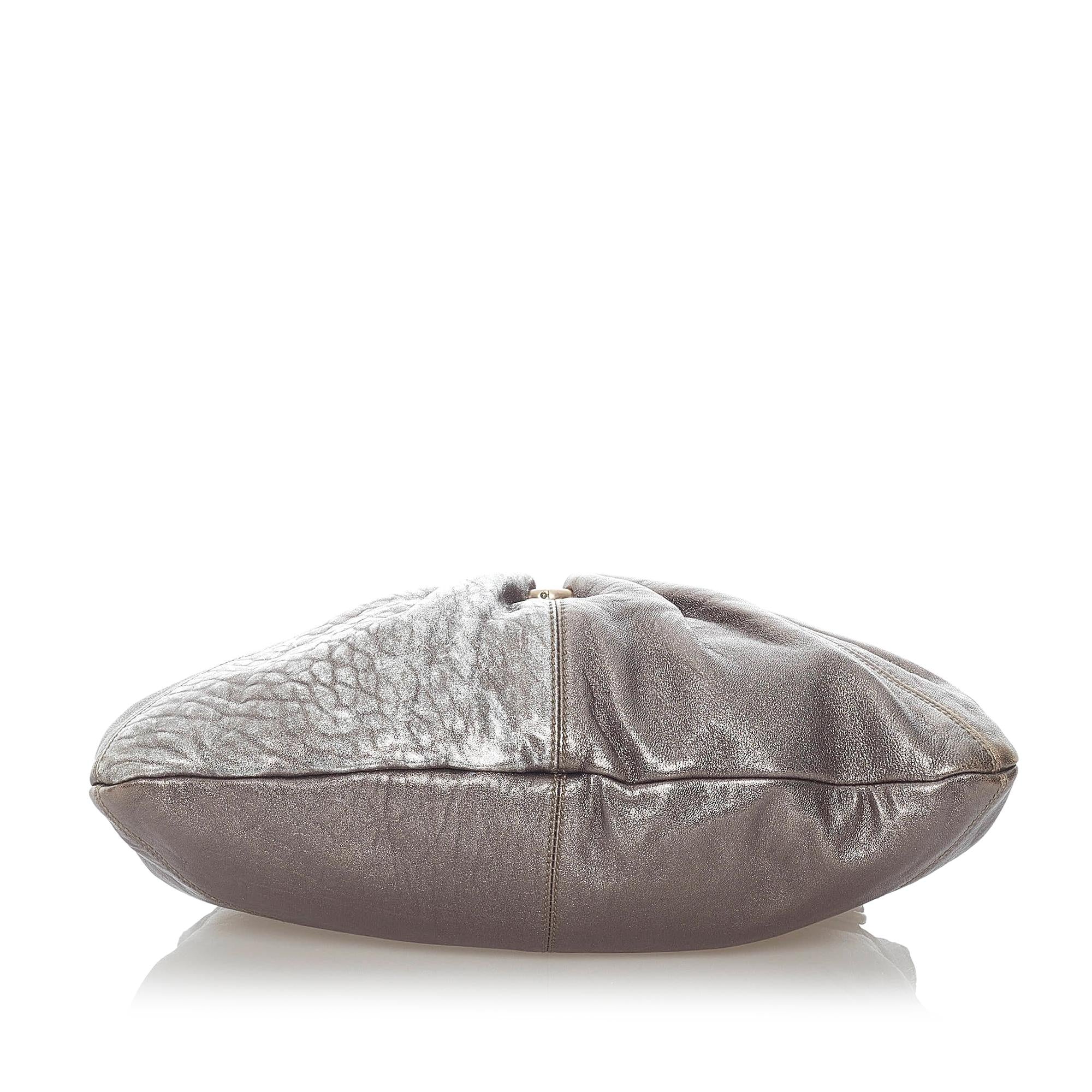 Salvatore Ferragamo Gancini Leather Handbag (SHG-32793)