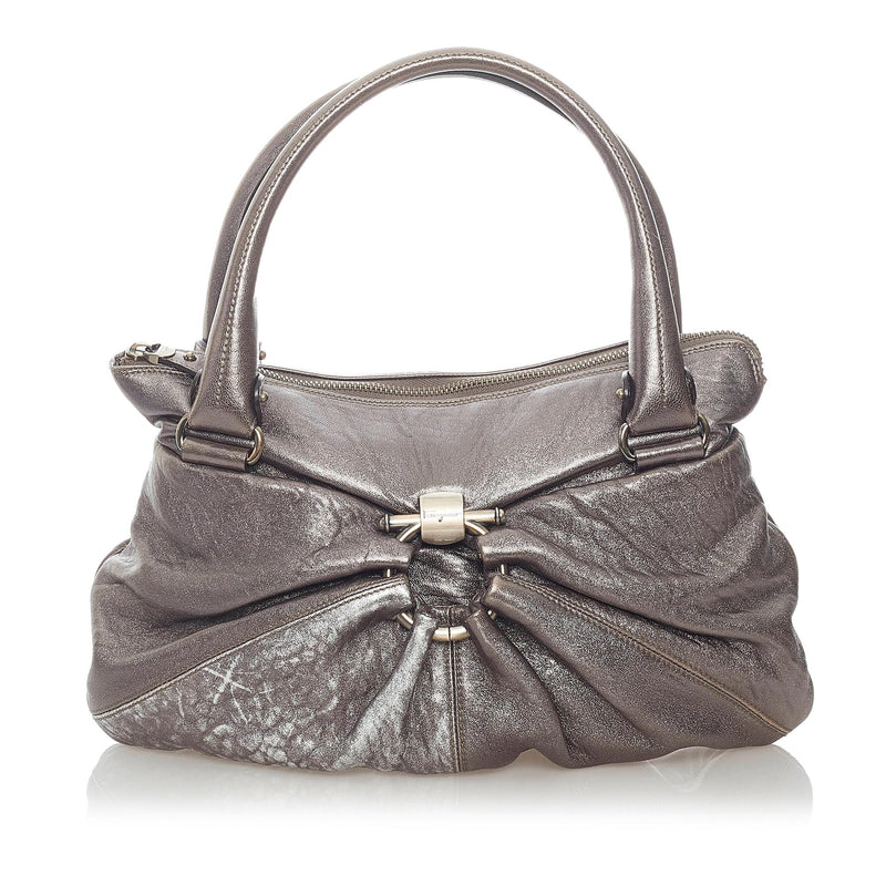 Salvatore Ferragamo Gancini Leather Handbag (SHG-32793)
