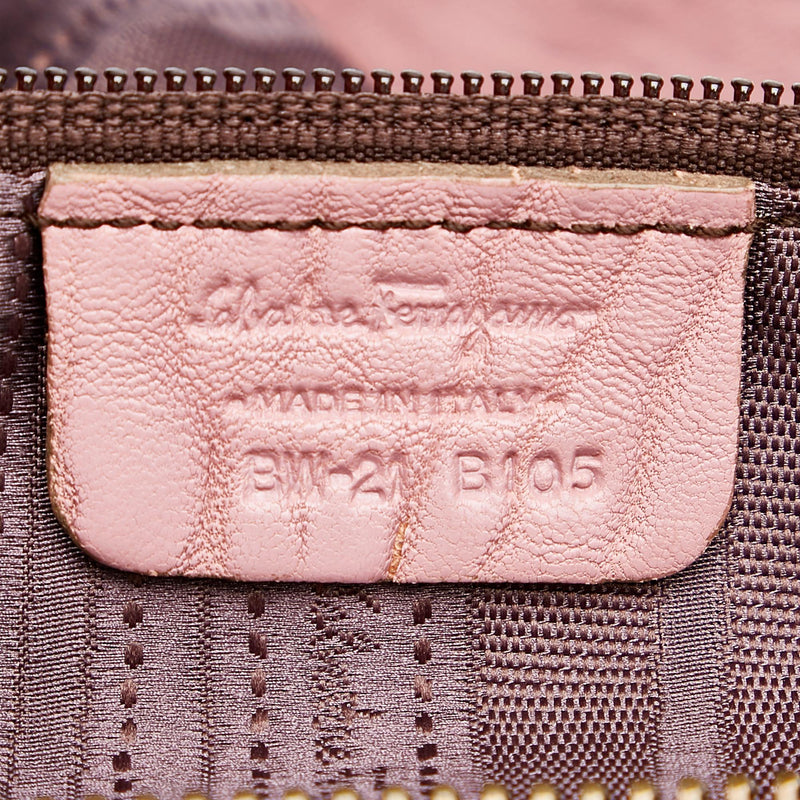 Salvatore Ferragamo Gancini Leather Handbag (SHG-33362)