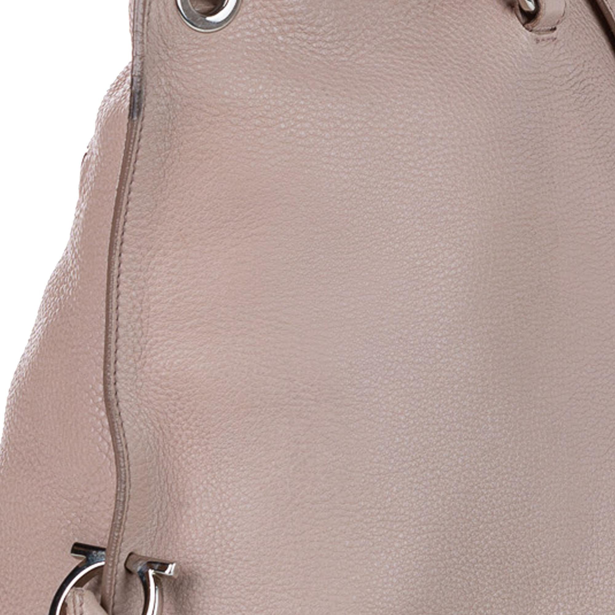 Salvatore Ferragamo Gancini Leather Satchel (SHG-23255)