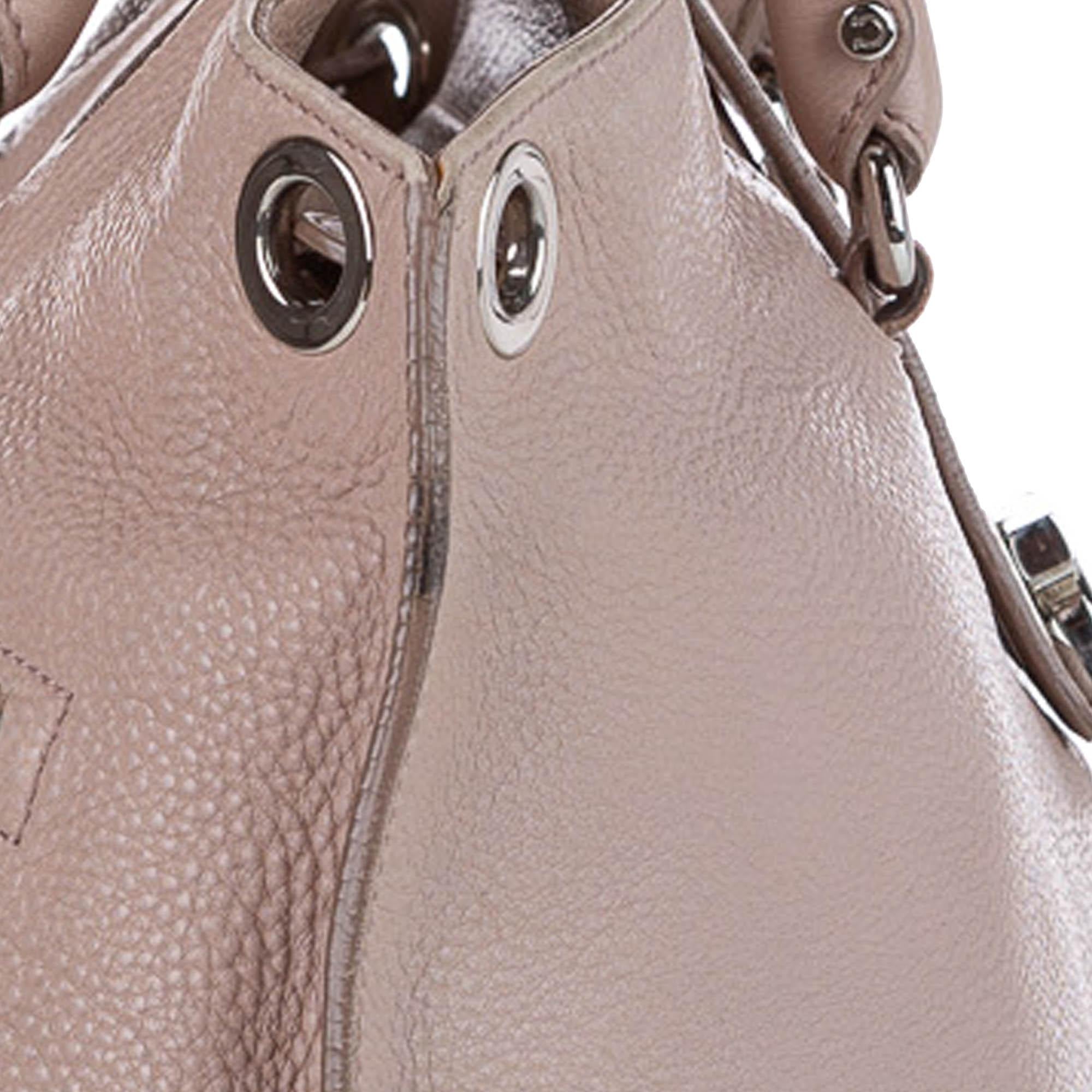 Salvatore Ferragamo Gancini Leather Satchel (SHG-23255)