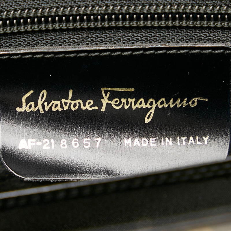 Salvatore Ferragamo Gancini Leather Satchel (SHG-31567)