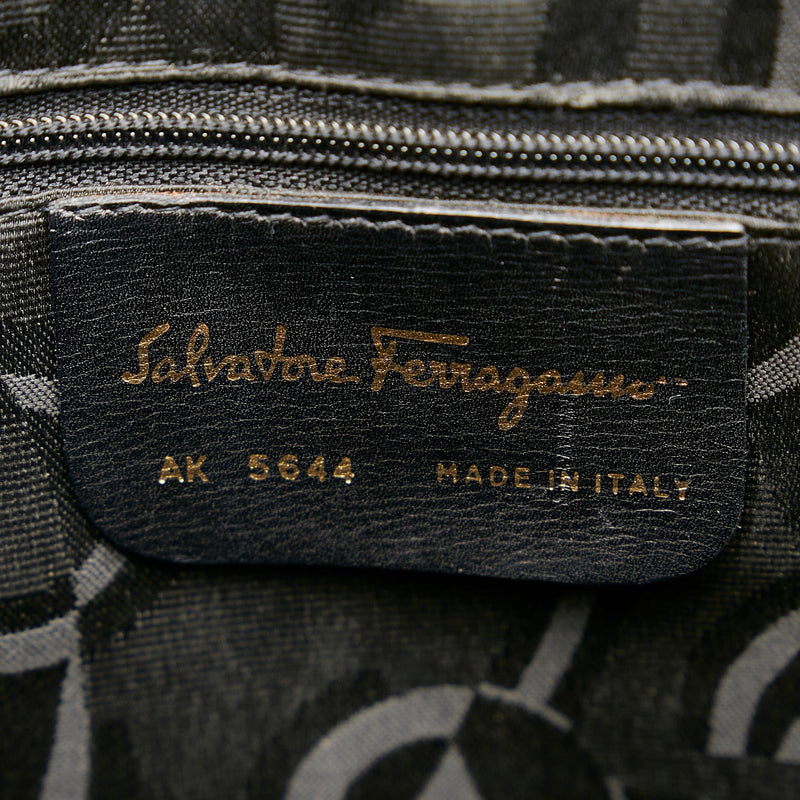 Salvatore Ferragamo Gancini Leather Satchel (SHG-26948)