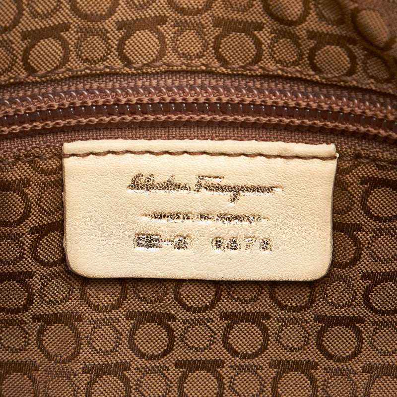 Salvatore Ferragamo Gancini Leather Satchel (SHG-29506)