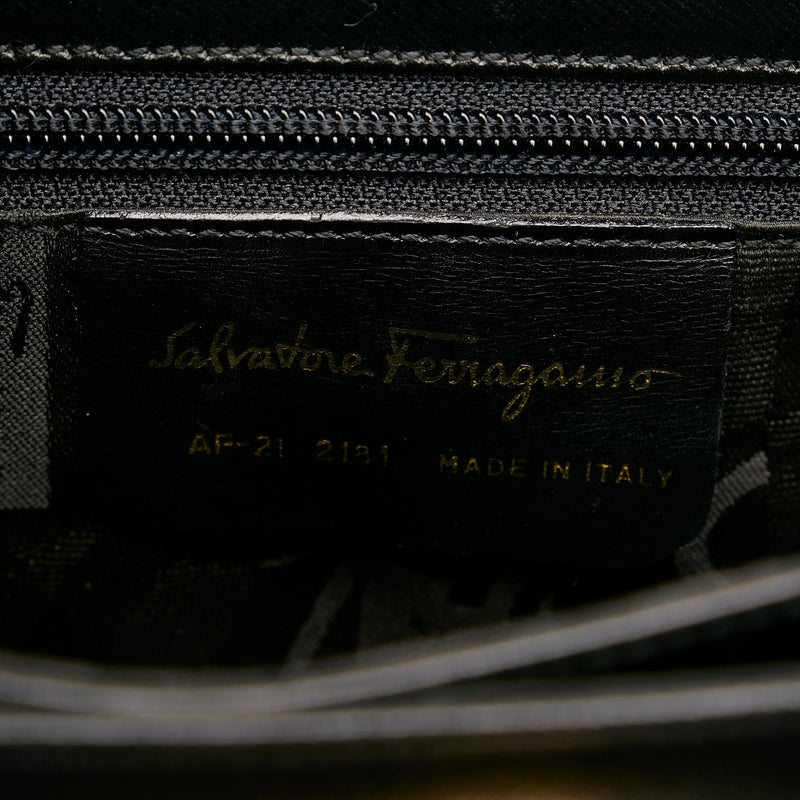 Salvatore Ferragamo Gancini Leather Satchel (SHG-35041)