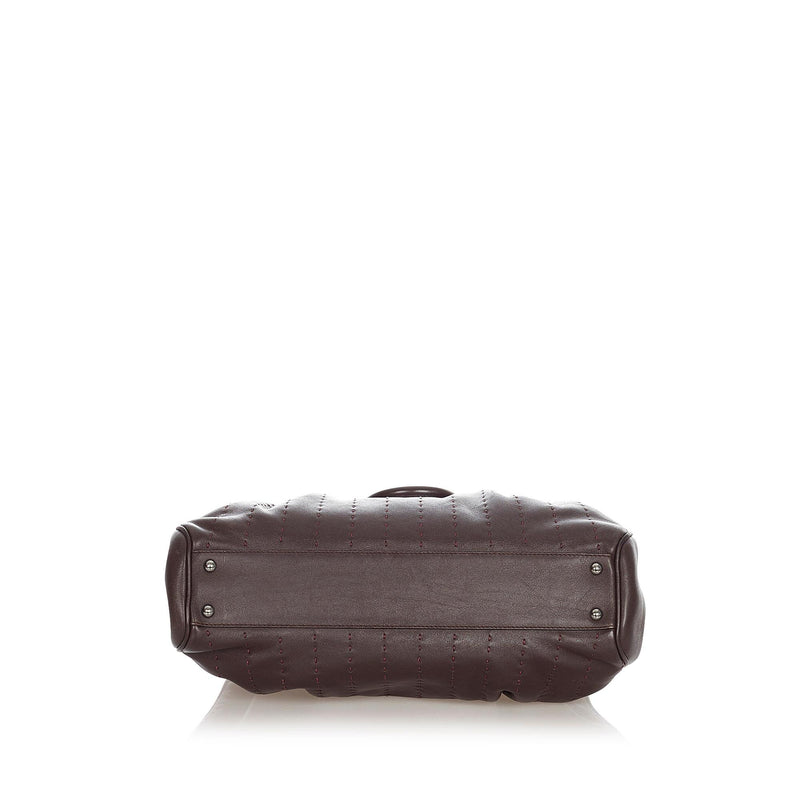 Salvatore Ferragamo Gancini Leather Shoulder Bag (SHG-31543)