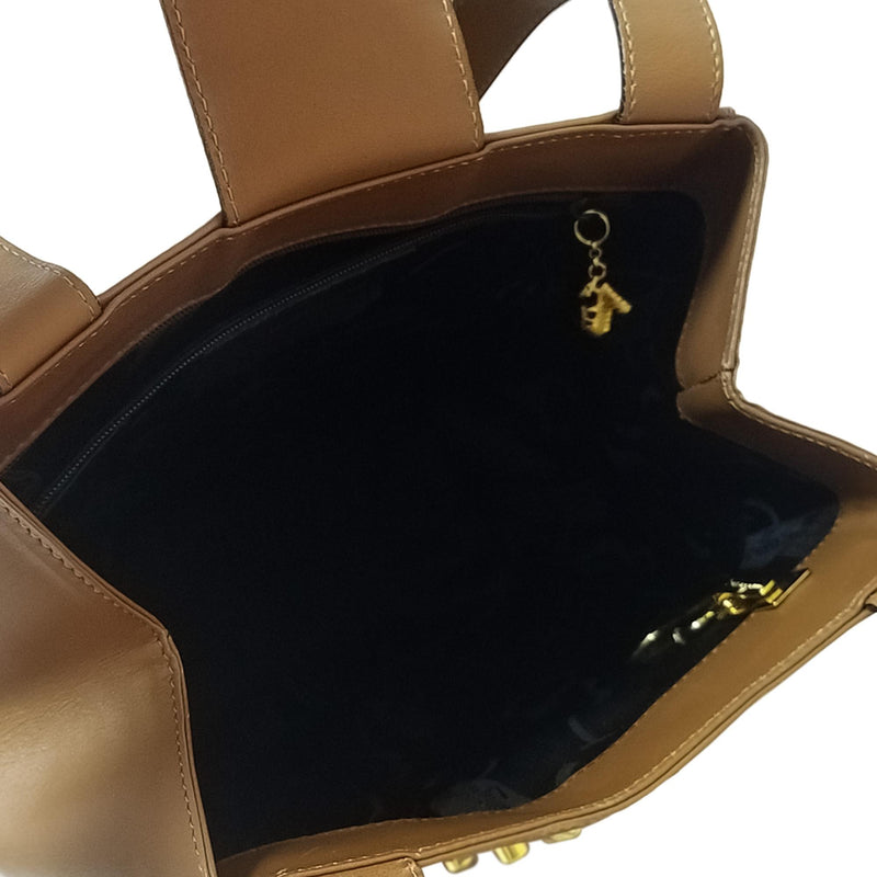 Salvatore Ferragamo Gancini Leather Shoulder Bag (SHG-31025)