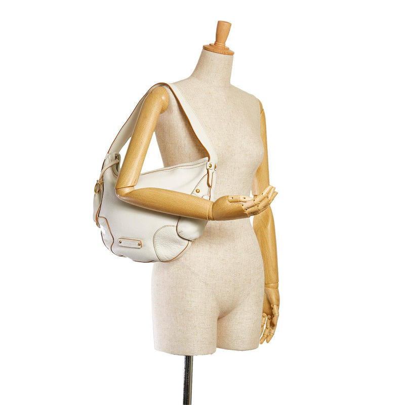 Salvatore Ferragamo Gancini Leather Shoulder Bag (SHG-35033)