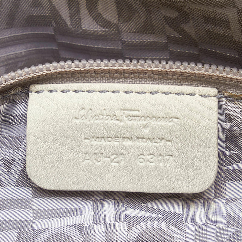 Salvatore Ferragamo Gancini Marisa Leather Handbag (SHG-34040)
