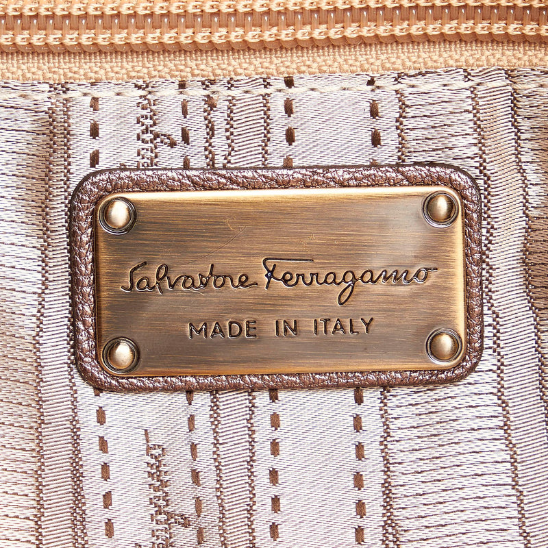 Salvatore Ferragamo Gancini Marisa Leather Shoulder Bag (SHG-30886)