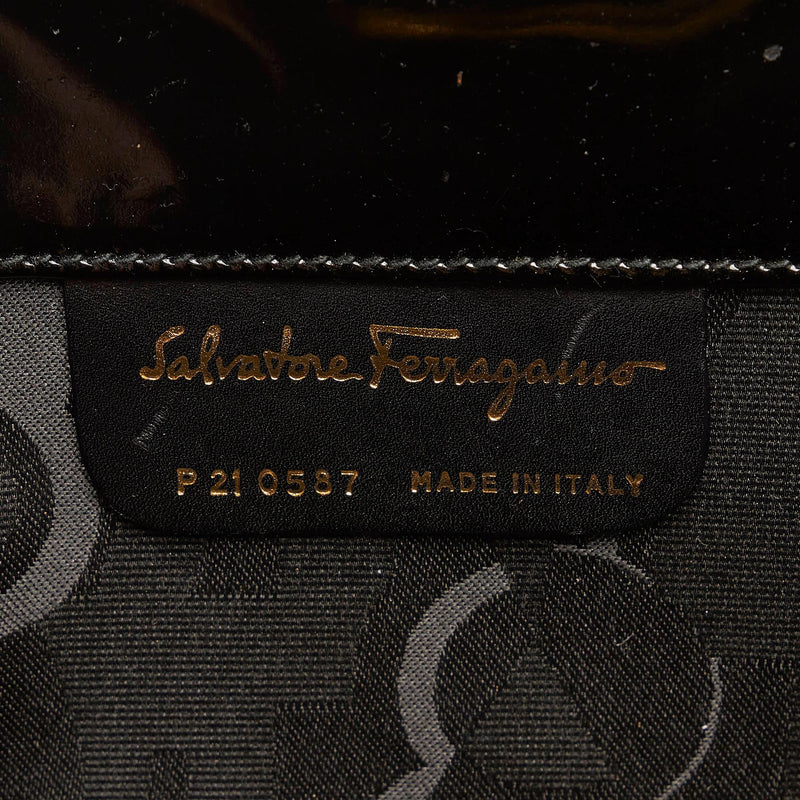 Salvatore Ferragamo Gancini Patent Leather Crossbody Bag (SHG-31231)