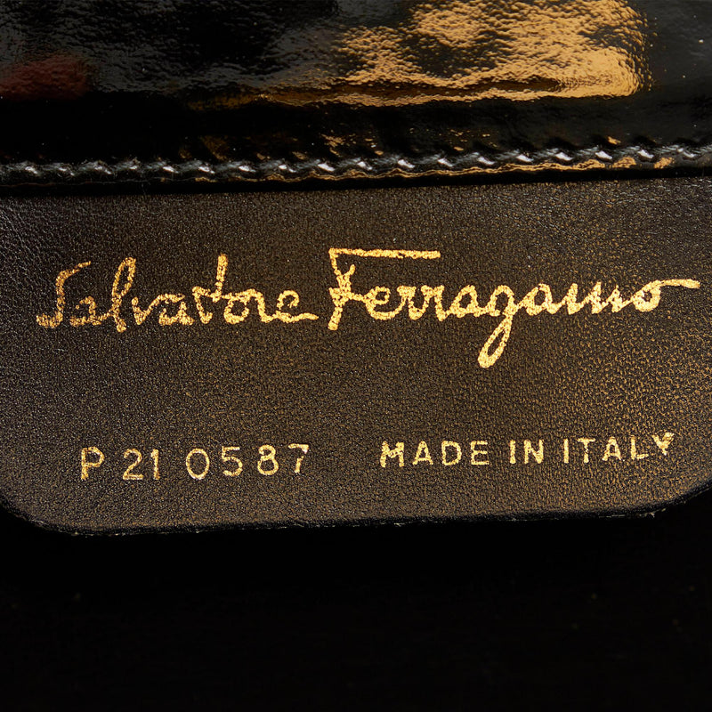Salvatore Ferragamo Gancini Patent Leather Crossbody Bag (SHG-34194)