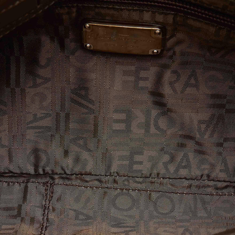 Salvatore Ferragamo Gancini Patent Leather Handbag (SHG-21656)