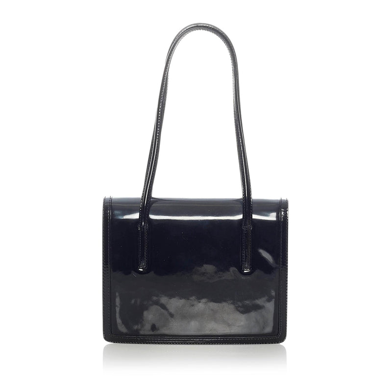 Salvatore Ferragamo Gancini Patent Leather Handbag (SHG-31776)