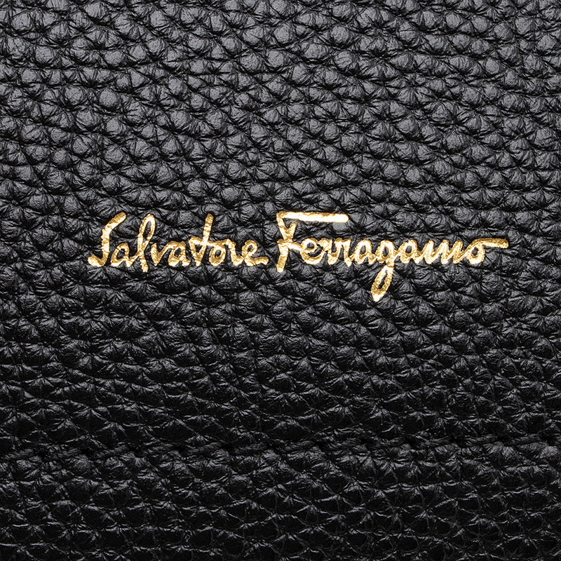 Salvatore Ferragamo Leather Amy Mini Tote (SHF-20166)
