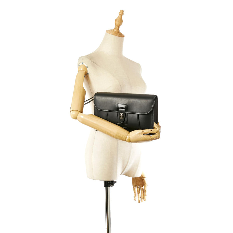 Salvatore Ferragamo Leather Clutch Bag (SHG-31547)