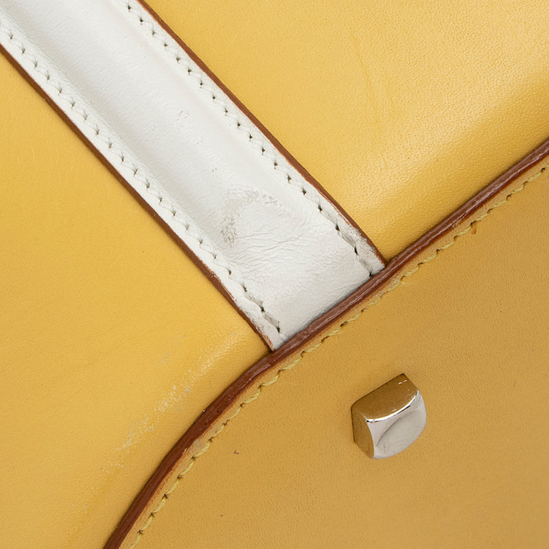 Salvatore Ferragamo Leather Cut Out Bucket Bag (SHF-19467)