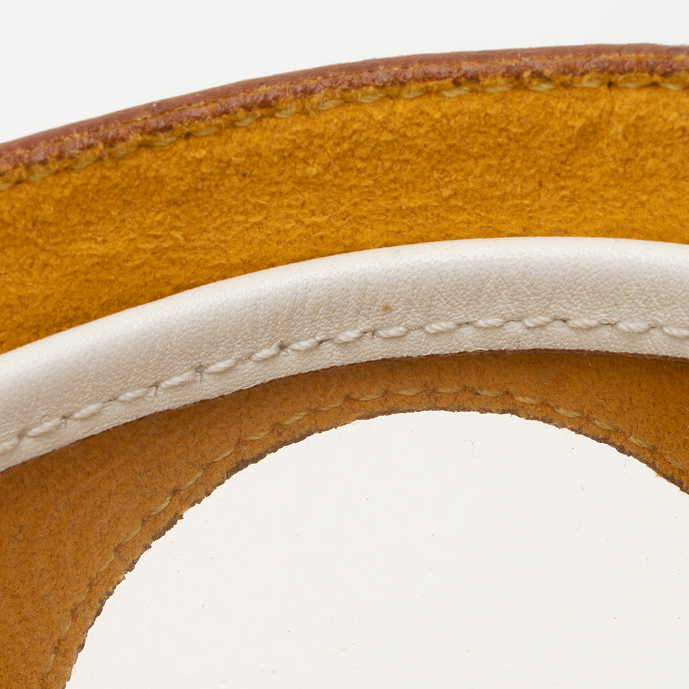 Salvatore Ferragamo Leather Cut Out Bucket Bag (SHF-19467)