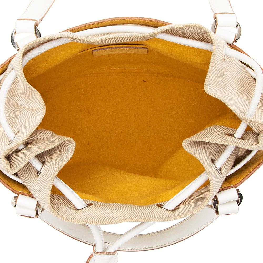 Salvatore Ferragamo Leather Cut Out Bucket Bag (SHF-19467)