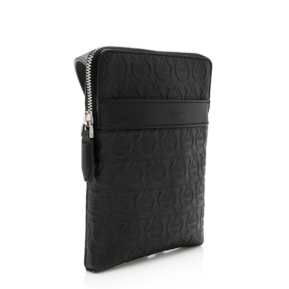 Salvatore Ferragamo Leather Gancio Crossbody Bag (SHF-19993)