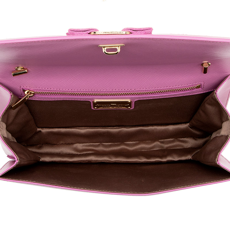 Salvatore Ferragamo Leather Ginny Small Shoulder Bag (SHF-16659)