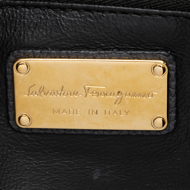 Salvatore Ferragamo Leather Lotty Medium Satchel - FINAL SALE (SHF-16507)