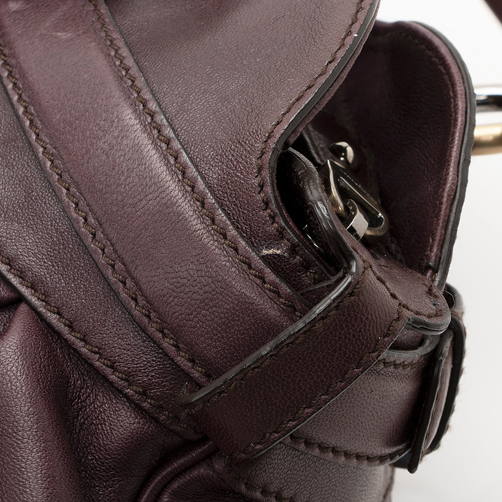 Salvatore Ferragamo Leather Marisa Satchel (SHF-22093)