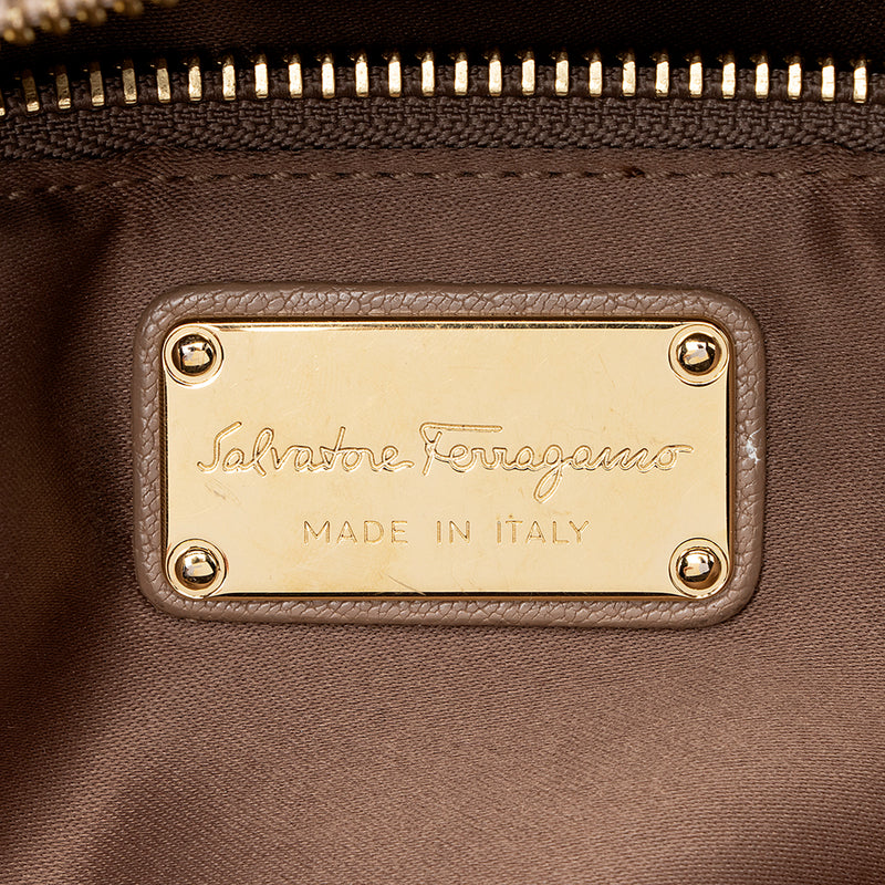 Salvatore Ferragamo Leather Mika Convertible Tote (SHF-14156)