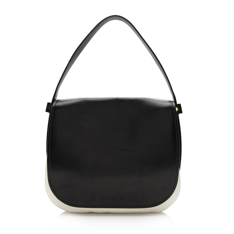 Salvatore Ferragamo Leather Neva Shoulder Bag - FINAL SALE (SHF-16638)