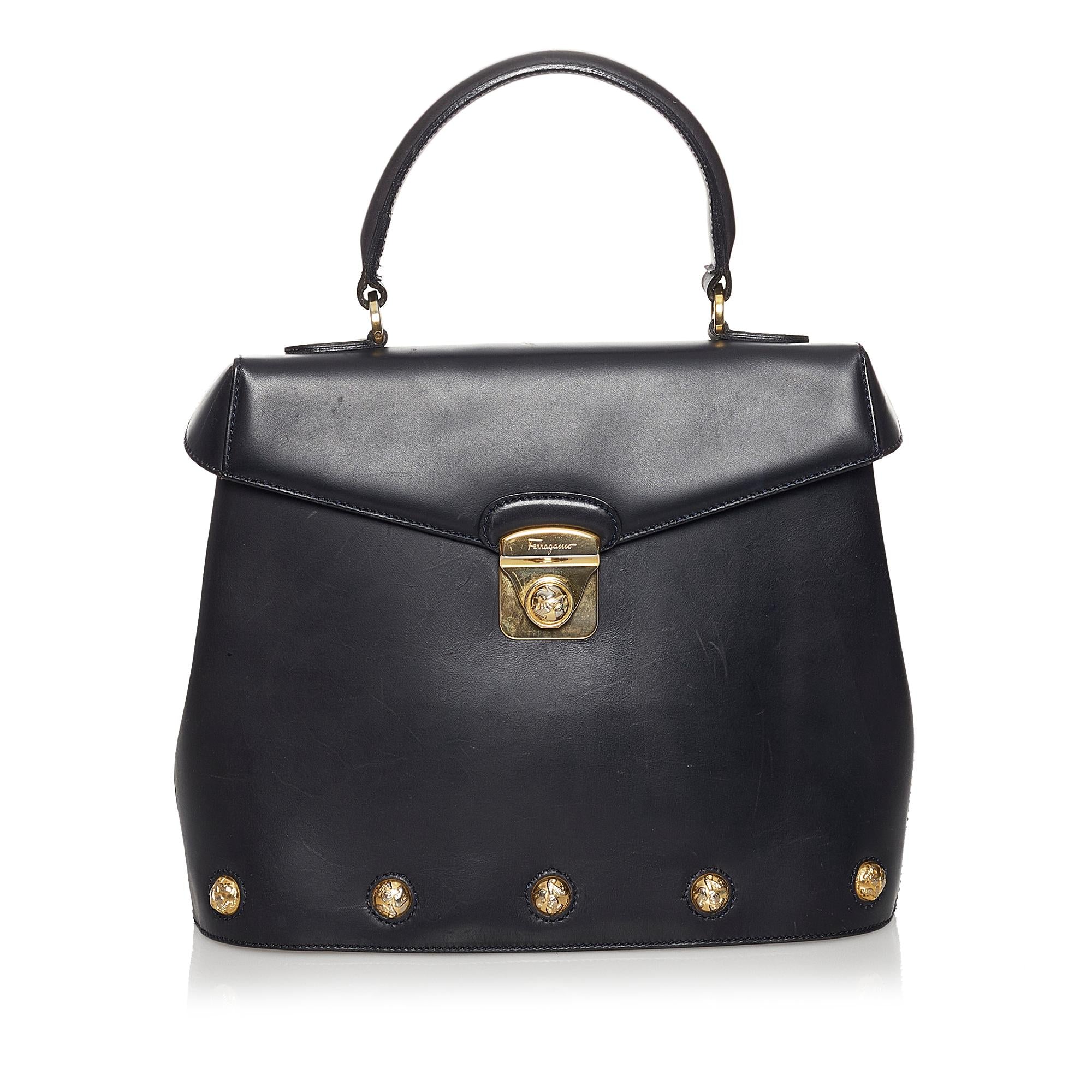 Salvatore Ferragamo Leather Satchel (SHG-31199)