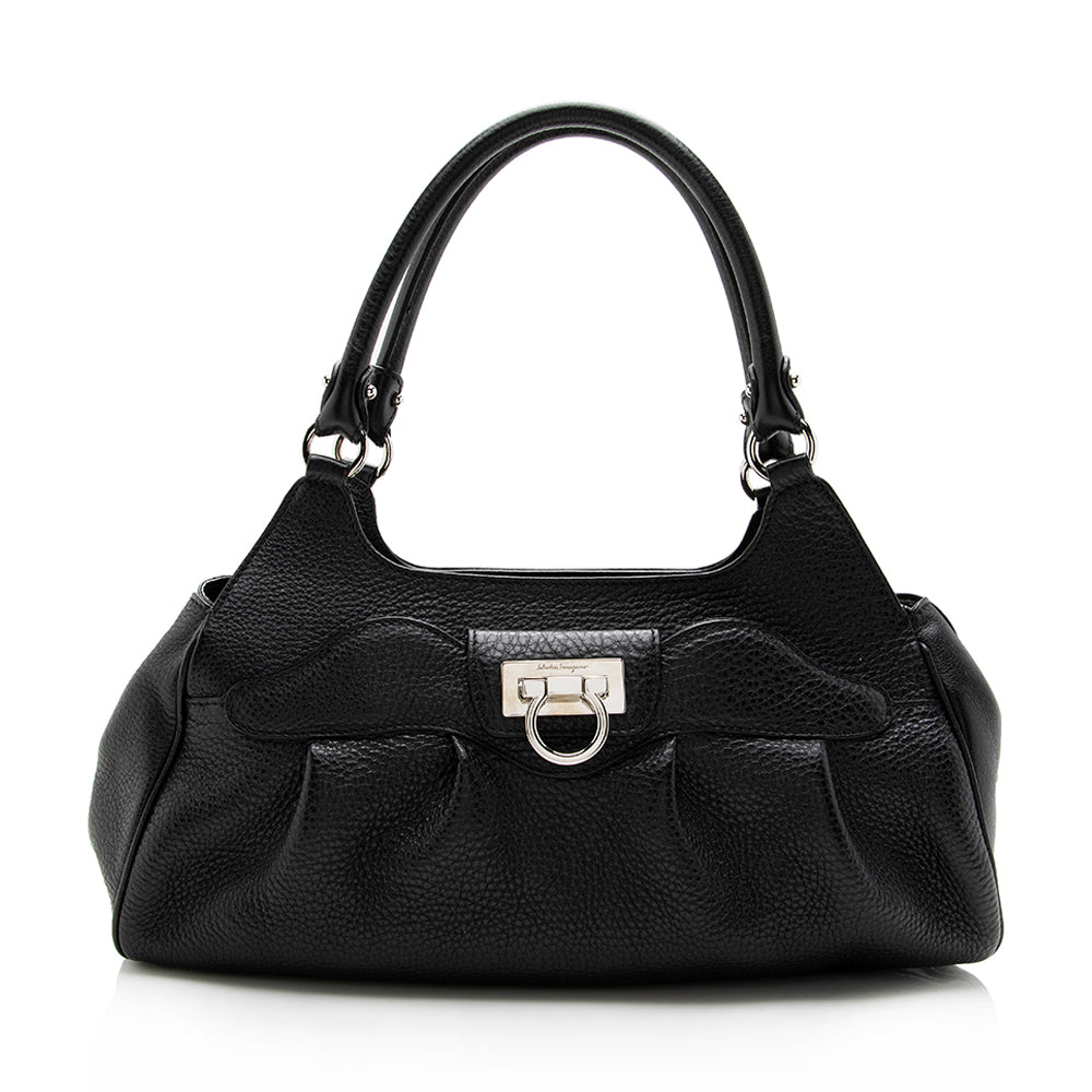 Salvatore Ferragamo Leather Shoulder Bag - FINAL SALE (SHF-15398)