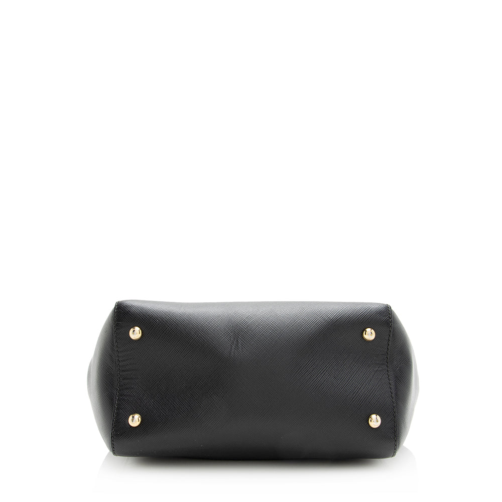 Salvatore Ferragamo Leather Vara Carrie Small Satchel - FINAL SALE (SHF-20158)