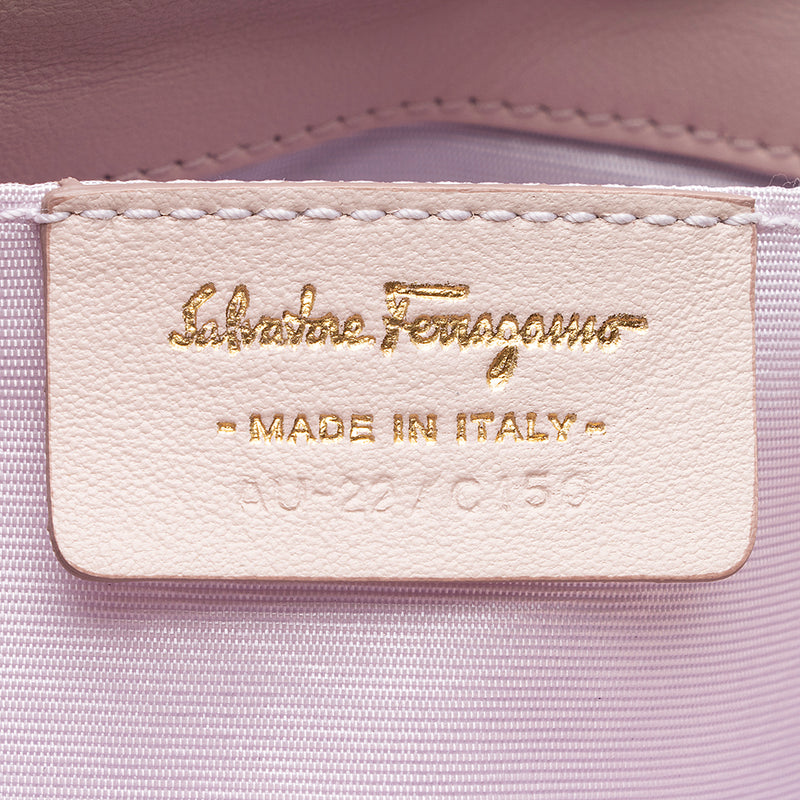Salvatore Ferragamo Leather Vara Mini Shoulder Bag (SHF-20364)
