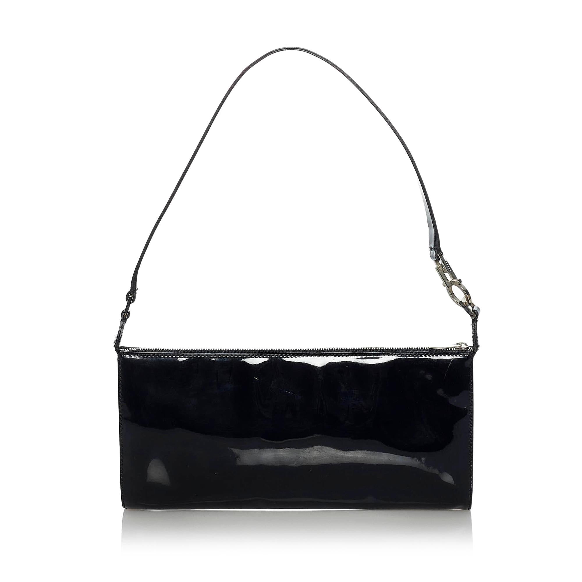 Salvatore Ferragamo Patent Leather Baguette (SHG-37652)