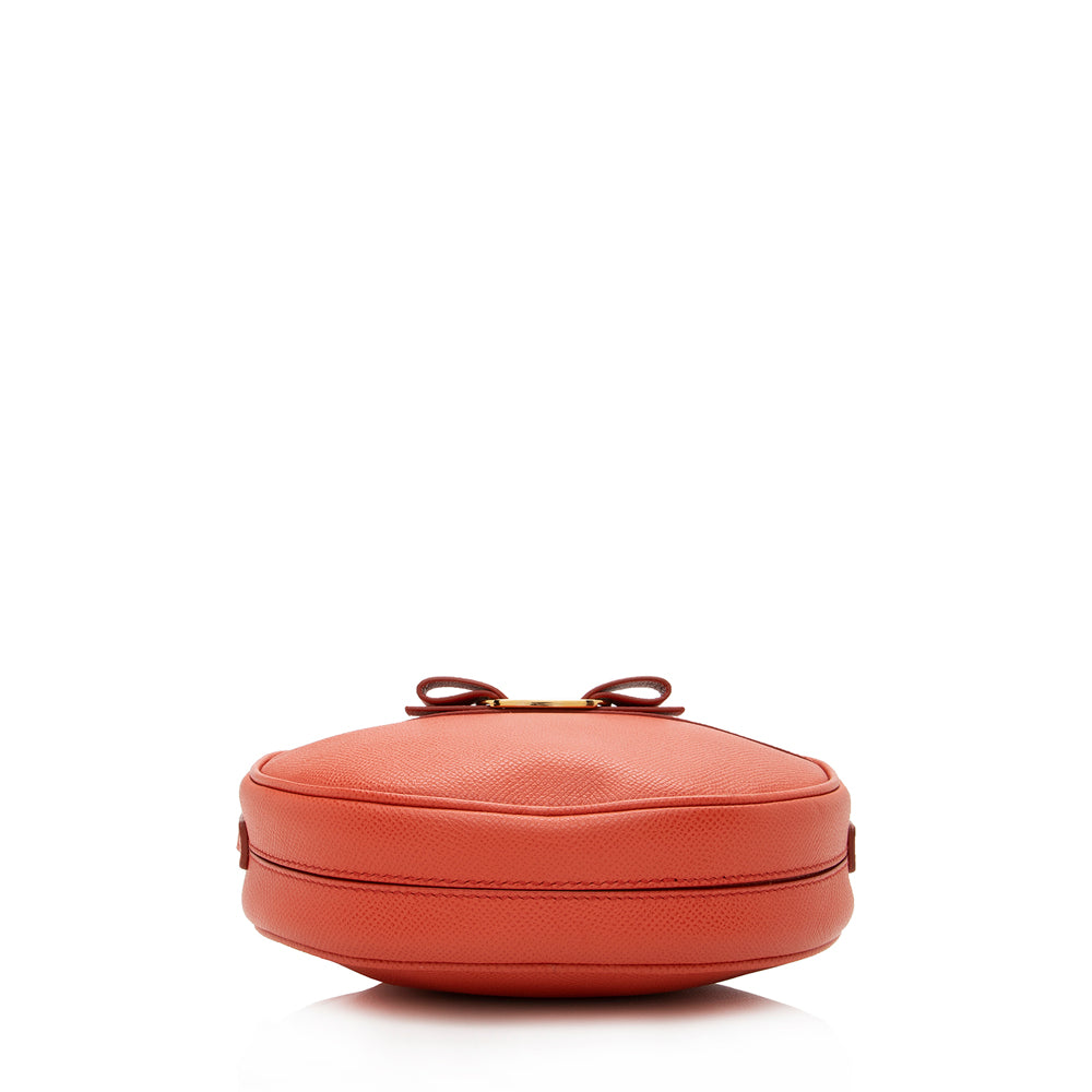 Salvatore Ferragamo Saffiano Leather Round Vara Crossbody Bag (SHF-16302)