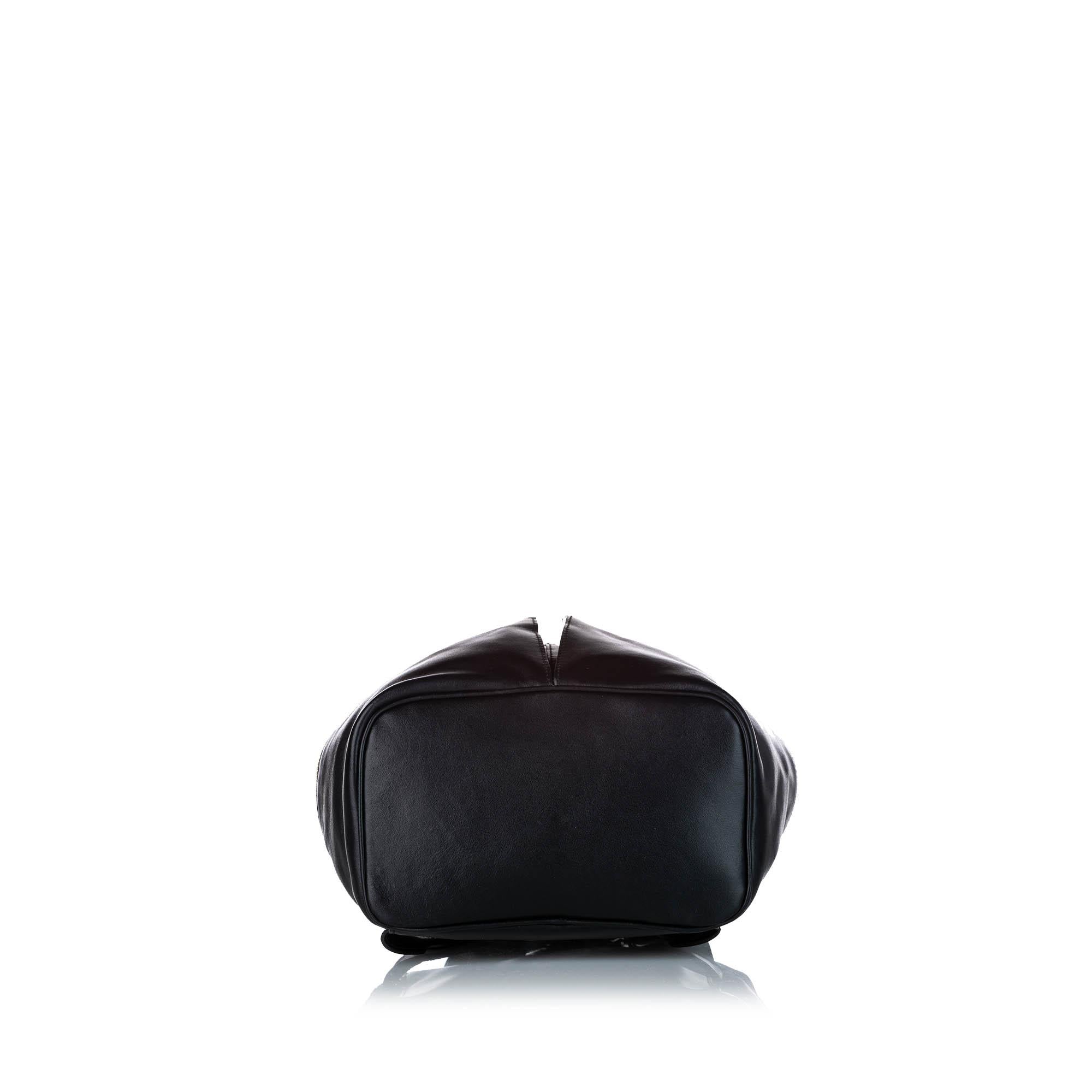 Salvatore Ferragamo Studded Leather Drawstring Backpack (SHG-20731)