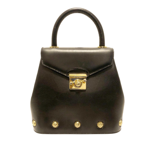 Salvatore Ferragamo Studded Leather Handbag (SHG-35365)