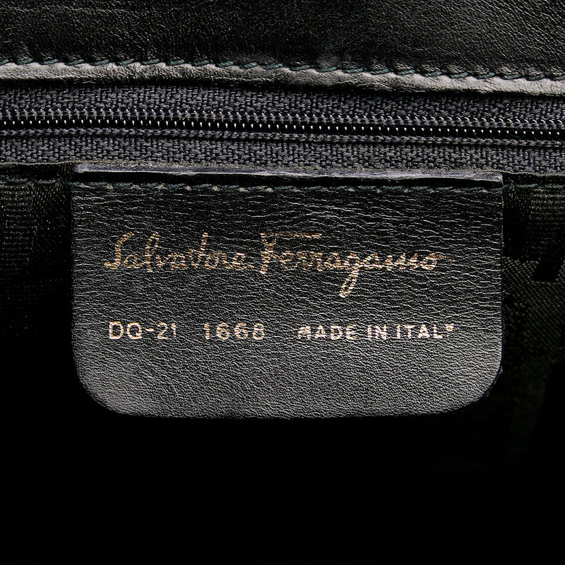 Salvatore Ferragamo Studded Leather Satchel (SHG-34881)