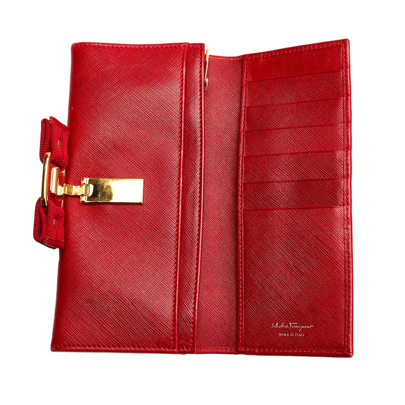 Salvatore Ferragamo Vara Bifold Leather Wallet (SHG-29939)