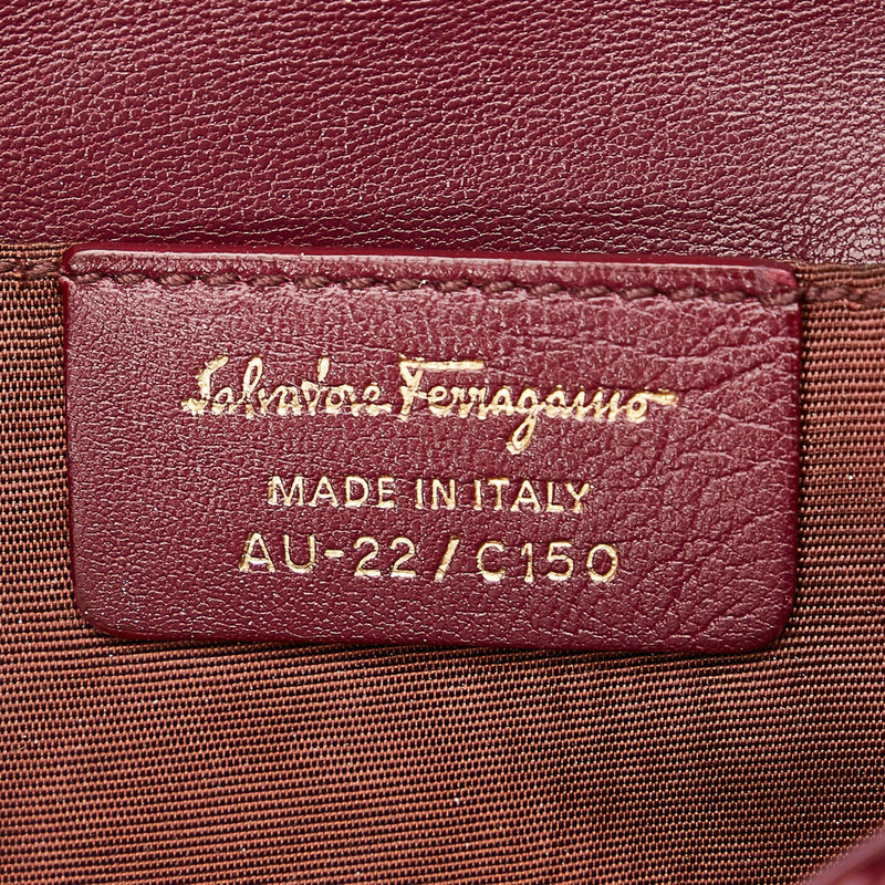 Salvatore Ferragamo Vara Bow Quilted Leather Crossbody Bag (SHG-26641)