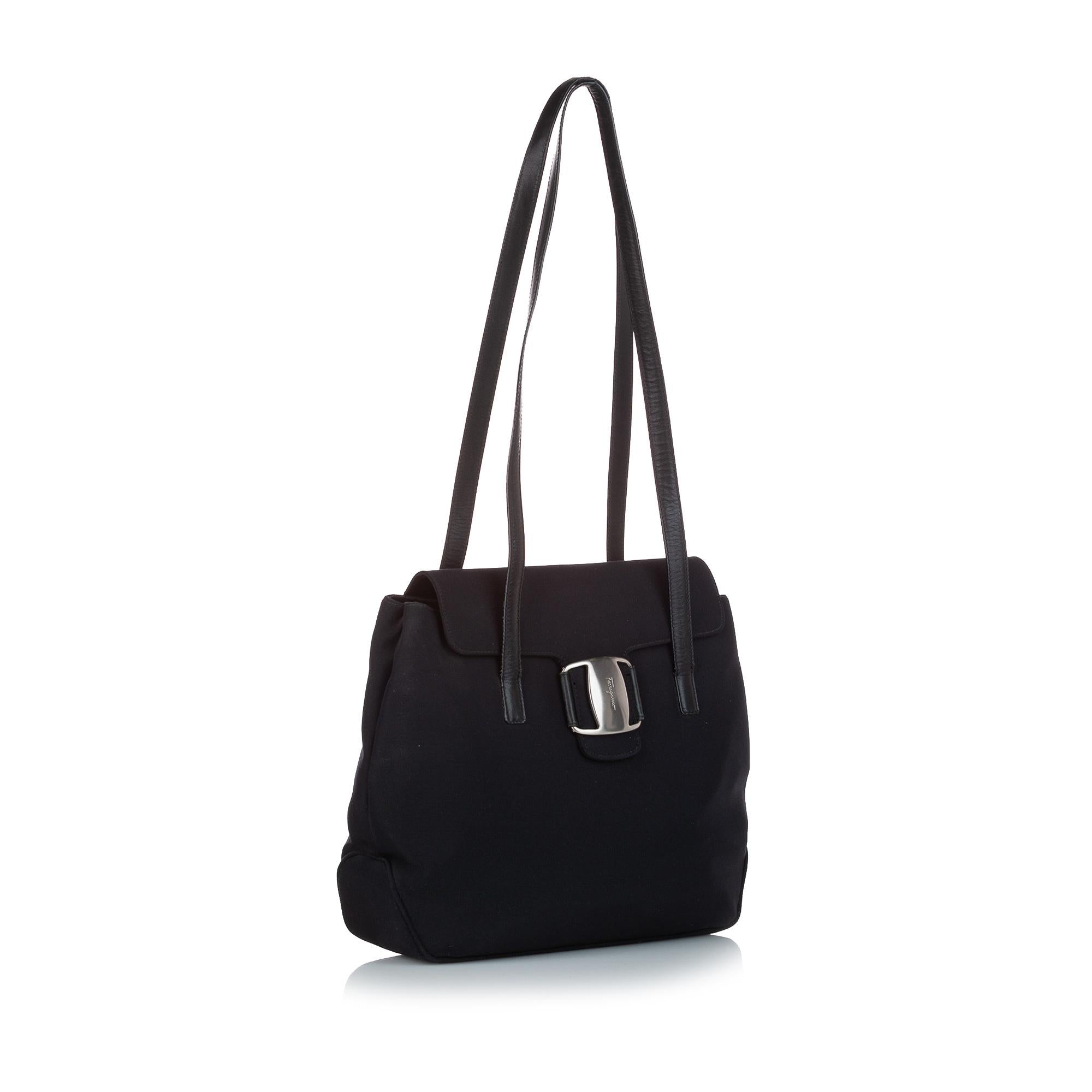 Salvatore Ferragamo Vara Nylon Shoulder Bag (SHG-27923)