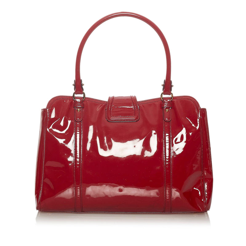 Salvatore Ferragamo Vara Patent Leather Handbag (SHG-27814)