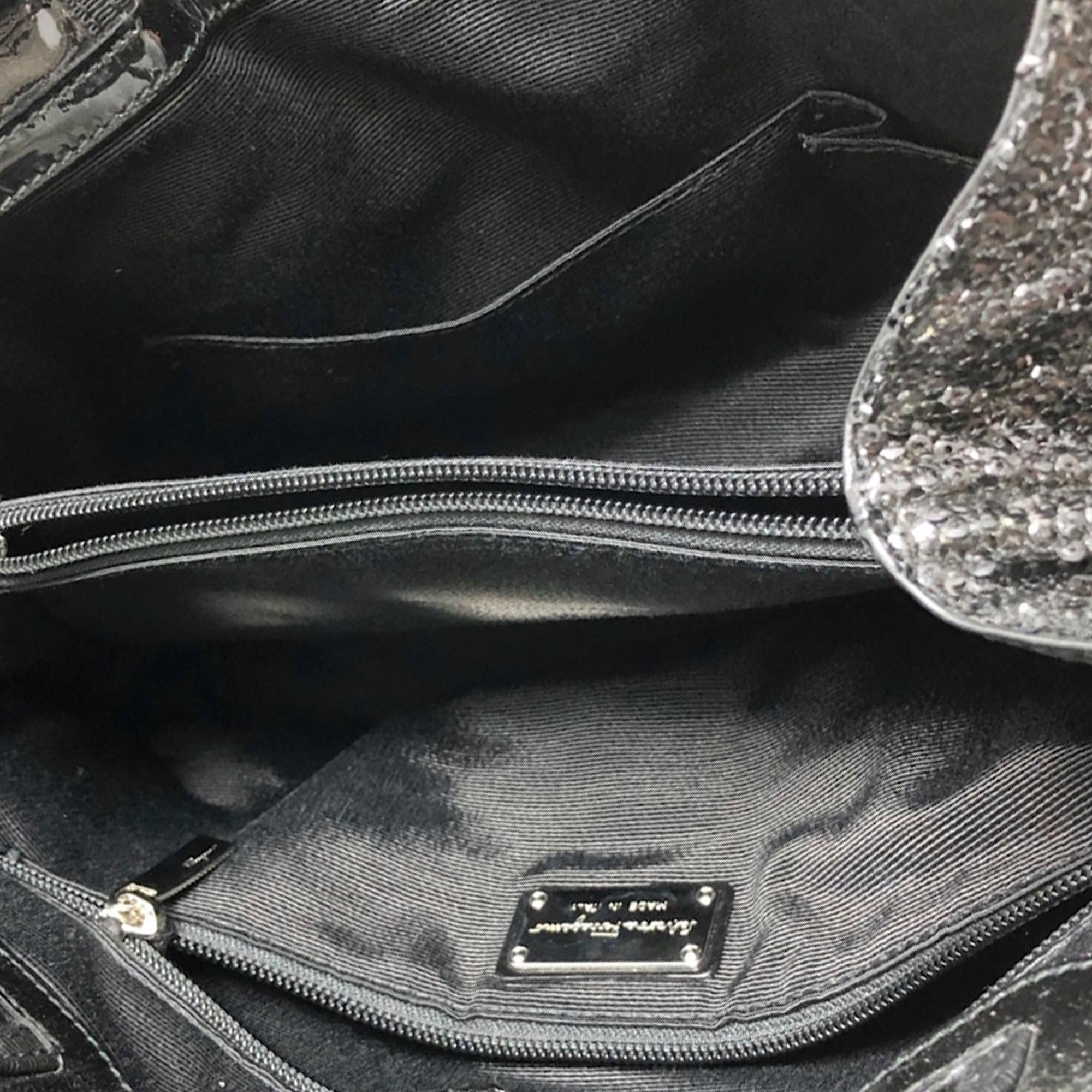 Salvatore Ferragamo Vara Sequined Selene Nylon Tote Bag (SHG-34637)