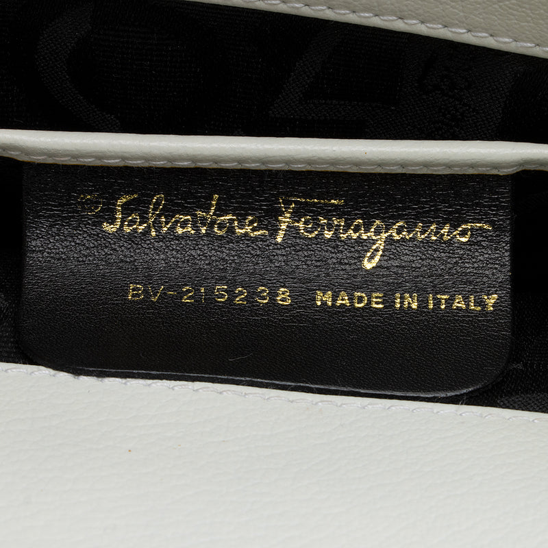 Salvatore Ferragamo Vintage Leather Top Handle Mini Satchel (SHF-21778)
