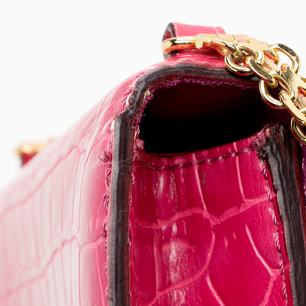 Stella McCartney Faux Crocodile Grace Shoulder Bag - FINAL SALE (SHF-16843)