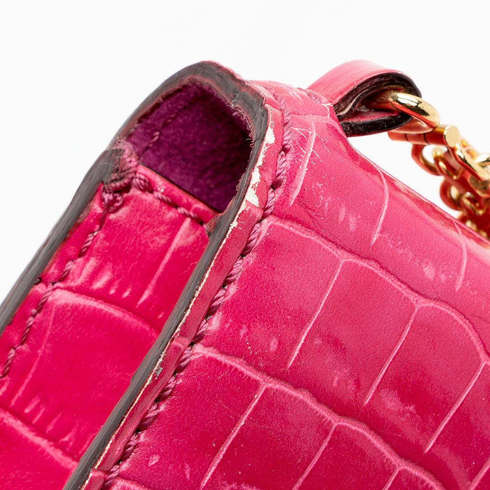 Stella McCartney Faux Crocodile Grace Shoulder Bag - FINAL SALE (SHF-16843)